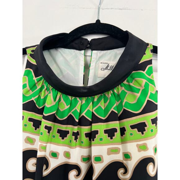 Milly New York Geometric Chain Pattern Shift Mini Dress Size 4 Chic Event - Picture 9 of 16